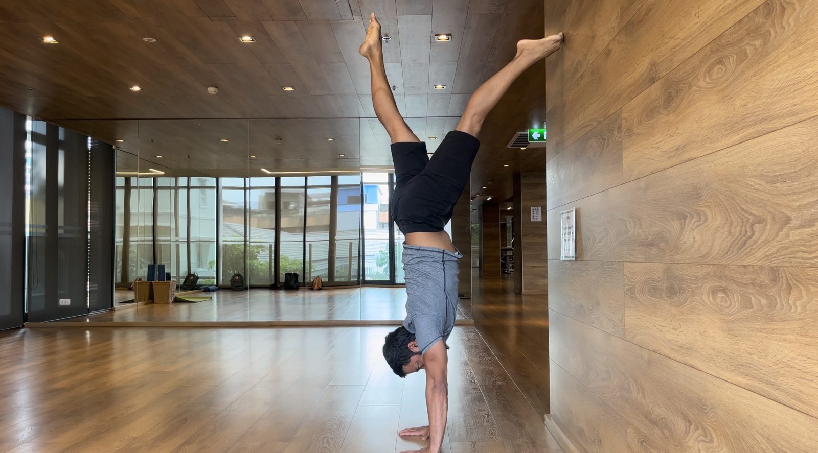 Wall handstand drill