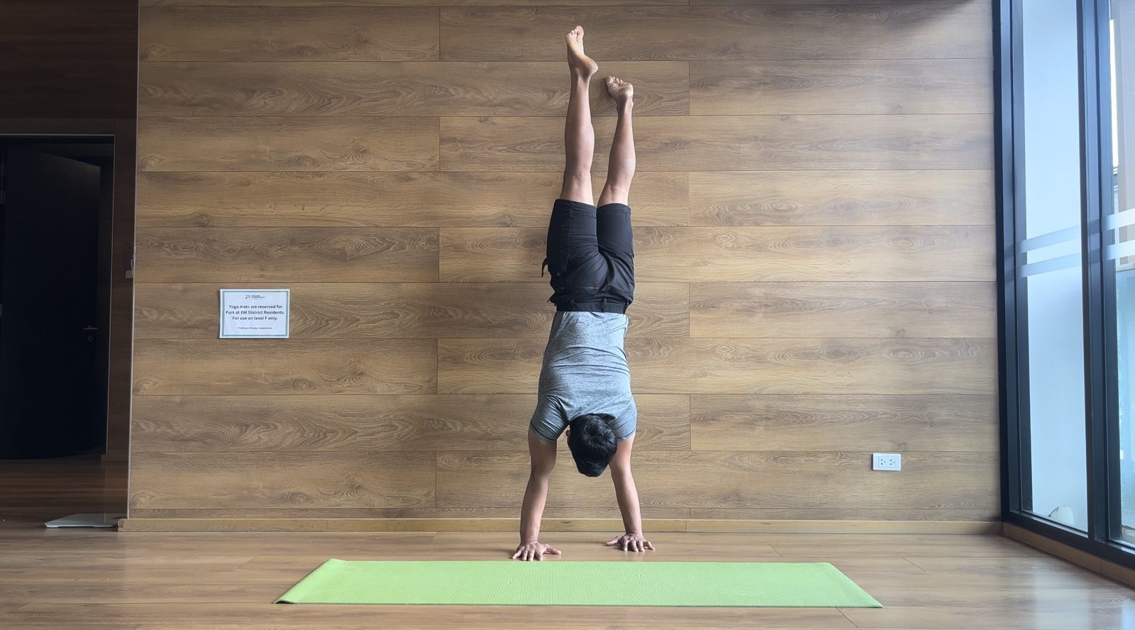 Chest-to-wall handstand